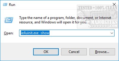 how to rebuild the windows icon cache when thumbnails or icons arenpress the windows key r and type in ie4uinit exe show followed by enter for windows 10 for windows 8 1, 7, vista or xp type follow the same steps but
